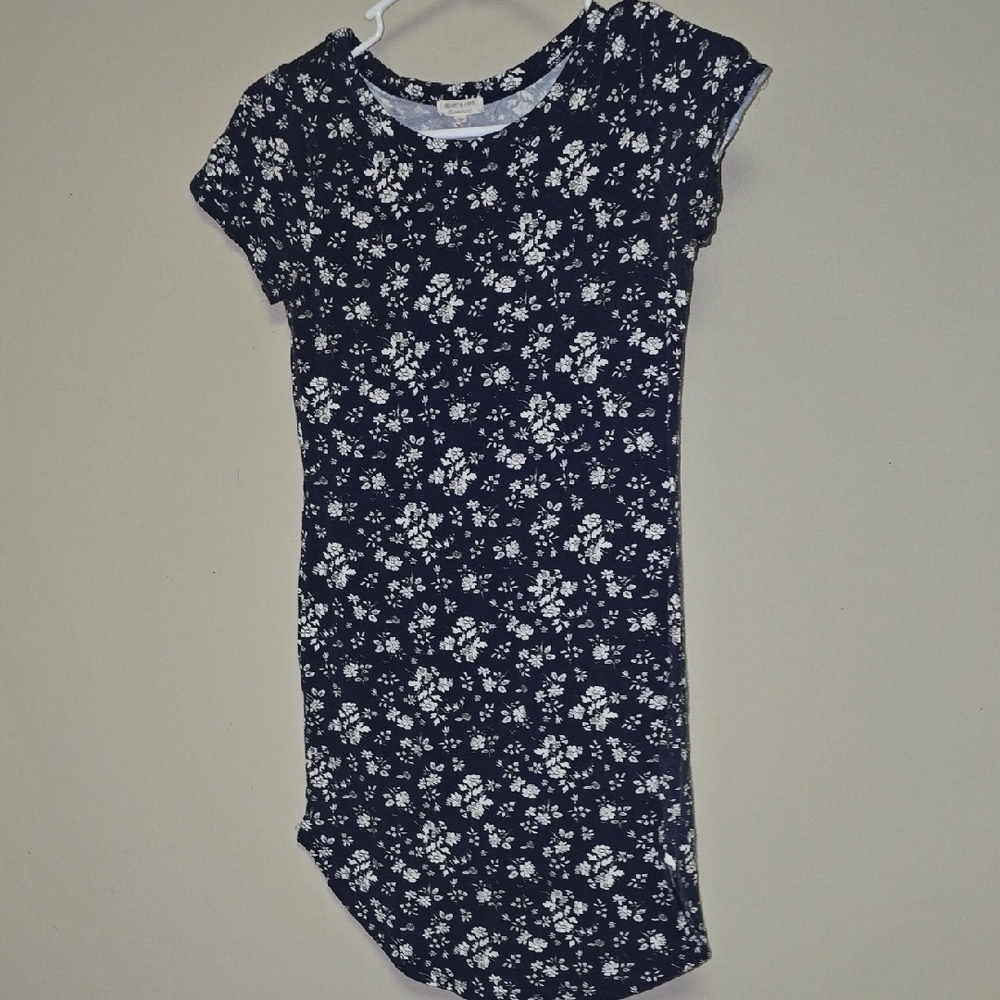 Navy Floral Kids Dress